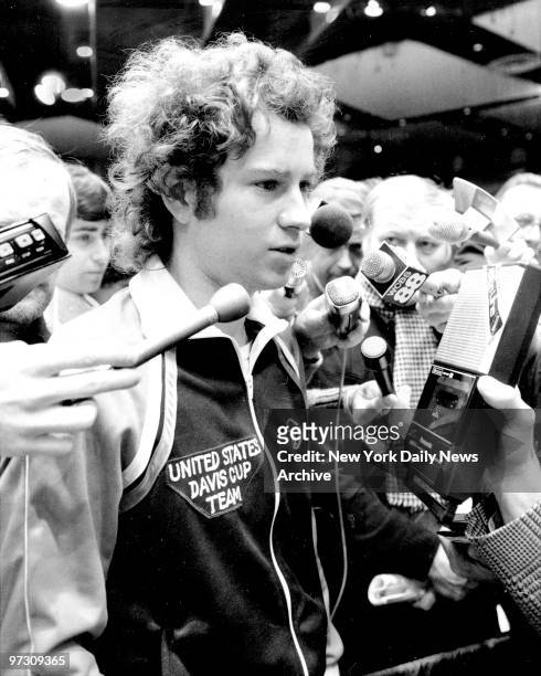 John McEnroe has a few words before beginning his quest for a second straight Grand Prix Masters title. The $400,000 tournament at Madison Square...