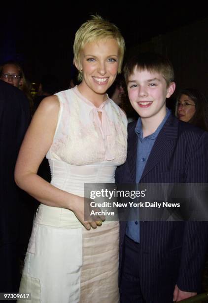 Toni Collette and Nicholas Hoult get together at the Tribeca Film Festival after a screening party for the movie "About a Boy" at Regent Wall Street....