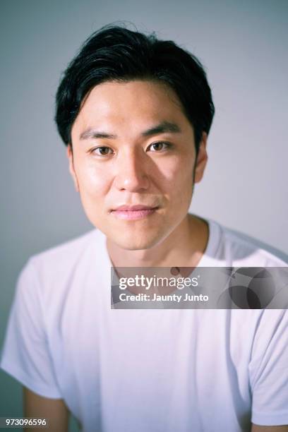 japanese man portrait in the studio - japanse man stock pictures, royalty-free photos & images