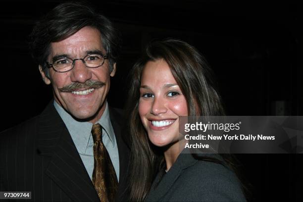Geraldo Rivera and his fiance Erica Levy are on hand at the Harvard Club for an event honoring National Mentoring Month.