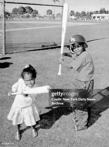 Darryl Jr. Aka DJ and sister Diamond , children of New York Mets' Darryl Strawberry.