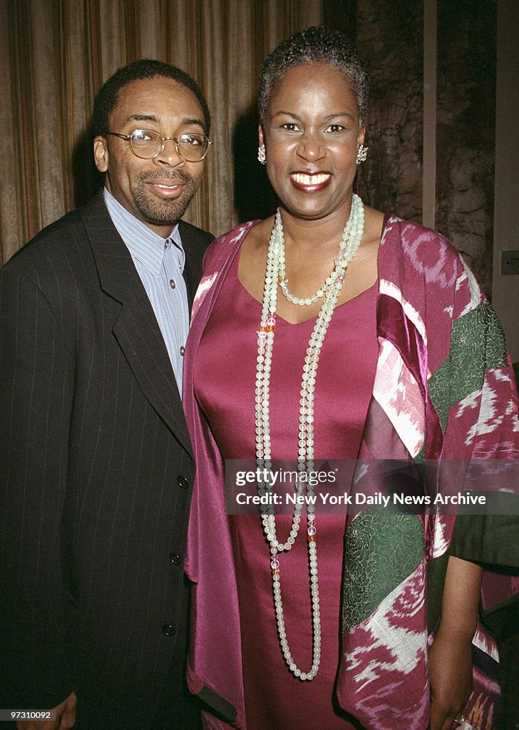 Spike Lee and Sharon Robinson (daughter of Jackie) attend Ja