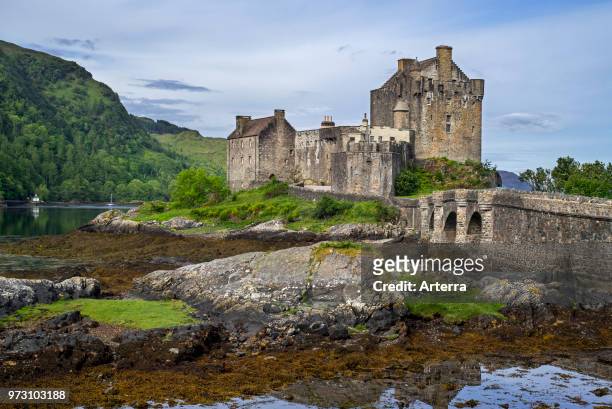 Eilean Donan Castle in Loch Duich, Ross and Cromarty, Scottish Highlands, Scotland, UK.