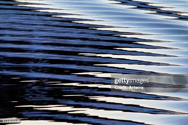 Abstract pattern of repetitive ripples in sea / ocean water.