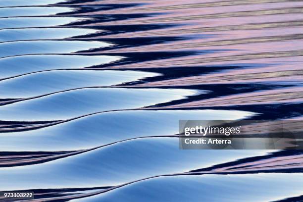 Abstract pattern of repetitive ripples in sea / ocean water.