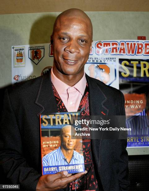 Darryl Strawberry attending book signing for his book "Straw: Finding My Way" the Hawaiian Tropic Zone in Times Square.