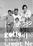 Darryl Strawberry of the Mets with wife Lisa and children.