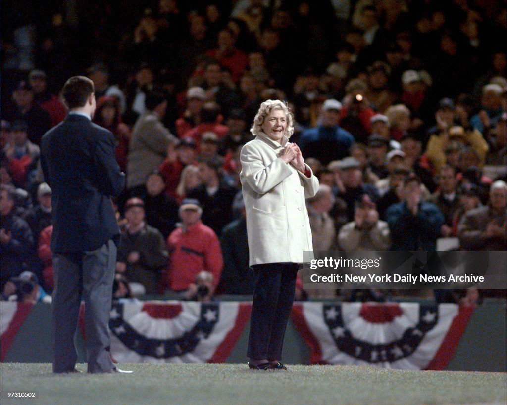 Julia Ruth Stevens, step-daughter of Babe Ruth, prepares to