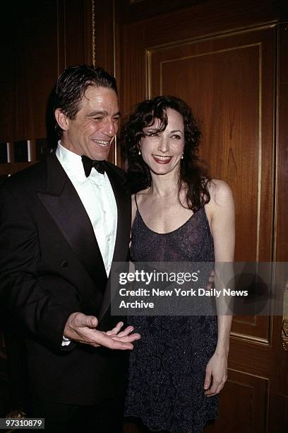 Tony Danza and Bebe Neuwirth at a Drama League dinner at the Pierre Hotel.
