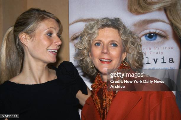 Gwyneth Paltrow and her mother, Blythe Danner, are on hand at the Tribeca Screening Room for a special screening of "Sylvia." Paltrow stars as poet...