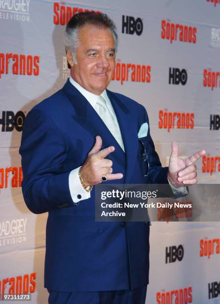 Tony Sirico attends the world premiere for the new episodes of the HBO original series "The Sopranos" at Radio City Music Hall. He stars in the show.