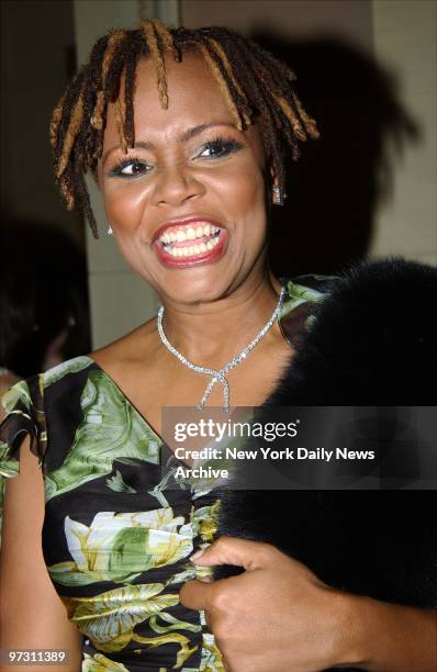 Tonya Pinkins arrives for an opening-night party at Gotham for the Broadway musical, "Caroline, or Change." She stars in the show.