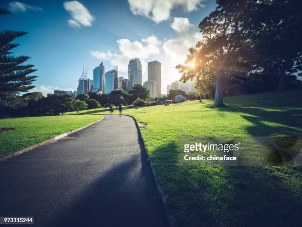 central business district of sydney at daytime - city footpath stock pictures, royalty-free photos & images