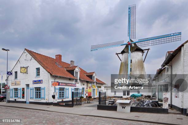 Cafe In den Grooten Moriaen, Belgian brasserie / pub in the town Wervik / Wervicq, West Flanders, Belgium.