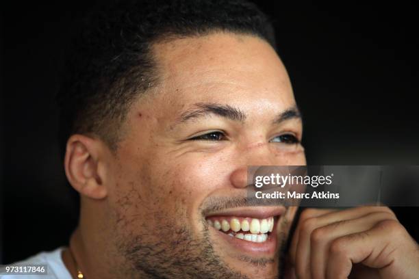 Joe Joyce speaks during a Joe Joyce & Richard Lartey Press Conference on June 13, 2018 in London, England.