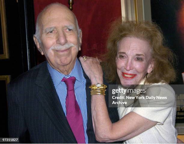 David Brown and Helen Gurley Brown at the U.S. Premiere of "War of the Worlds" at the Ziegfeld Theater benefit for the American Red Cross.