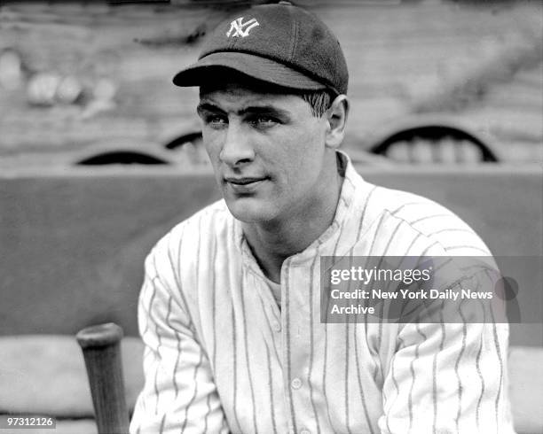 New York Yankees' rookie Lou Gehrig, straight off Columbia University campus.