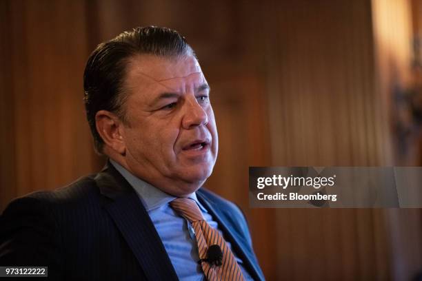 Hikmet Ersek, president and chief executive officer of Western Union Co., speaks during an Economic Club of New York event in New York, U.S., on...