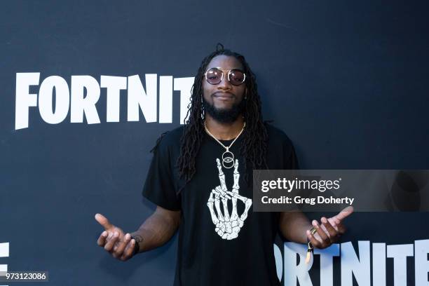 Kenneth Faried attends the Epic Games Hosts Fortnite Party Royale on June 12, 2018 in Los Angeles, California.