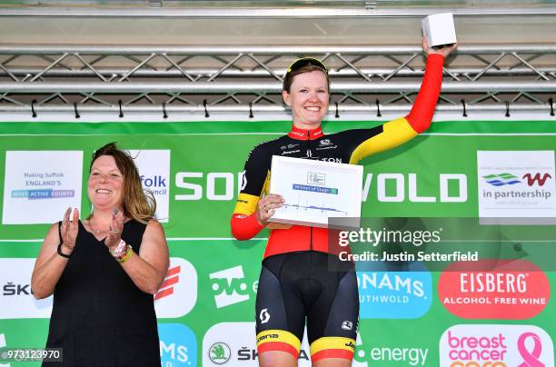 Podium / Jolien DHoore of Belgium and Team Mitchelton-Scott / Celebration / during the 5th OVO Energy Women's Tour 2018, Stage 1 a 130km stage from...