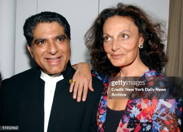 Deepak Chopra and Diane von Furstenberg at The New York Chapter of the Recording Academy's sixth annual New York Heroes Awards at the Roosevelt...