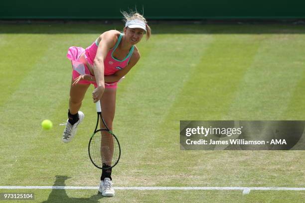 Mona Barthel of Germany during Day Five of the Nature Valley open at Nottingham Tennis Centre on June 13, 2018 in Nottingham, England.