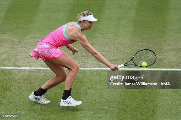 Mona Barthel of Germany during Day Five of the Nature Valley open at Nottingham Tennis Centre on June 13, 2018 in Nottingham, England.