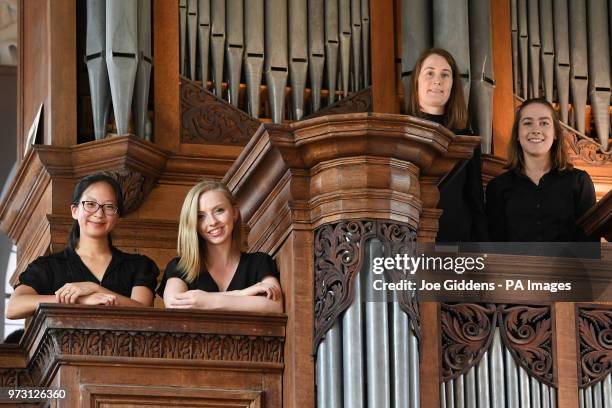 Jessica Lim, Anna Lapwood, Claire Innes-Hopkins and Lucy Morrell, who make up part of a team of female organists who will perform the complete organ...