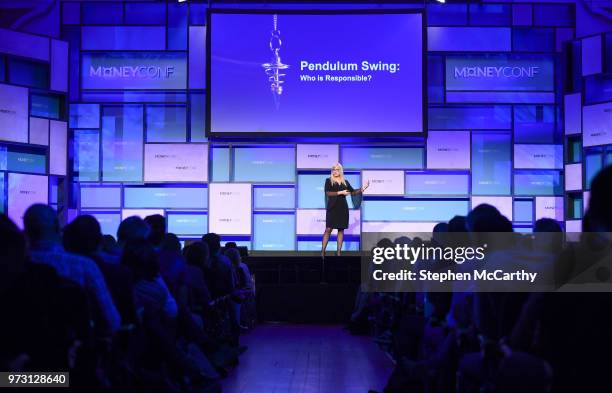 Dublin , Ireland - 13 June 2018; Jacqueline Molnar, Chief Compliance Officer, Western Union, on the Centre Stage during day two of MoneyConf 2018 at...