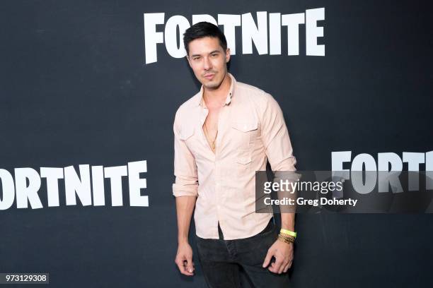 Lewis Tan attends the Epic Games Hosts Fortnite Party Royale on June 12, 2018 in Los Angeles, California.