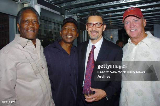 John Turturro is joined by former New York Yankees' players Paul Blair, Mickey Rivers and Graig Nettles, at the Tribeca Cinemas for the premiere of...