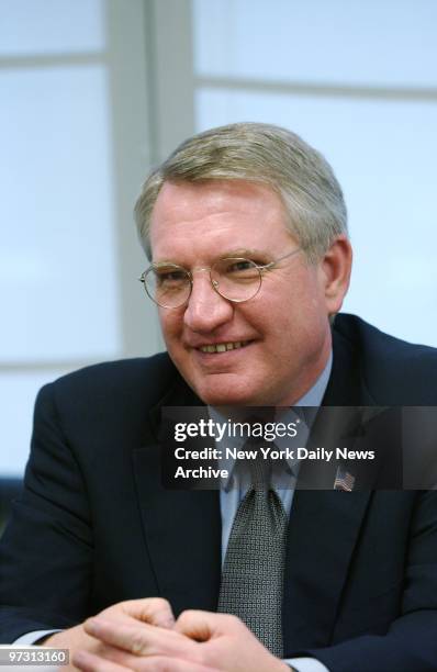 John Walters, director of the Office of National Drug Control Policy, at a meeting with members of the Daily News Editorial Board.