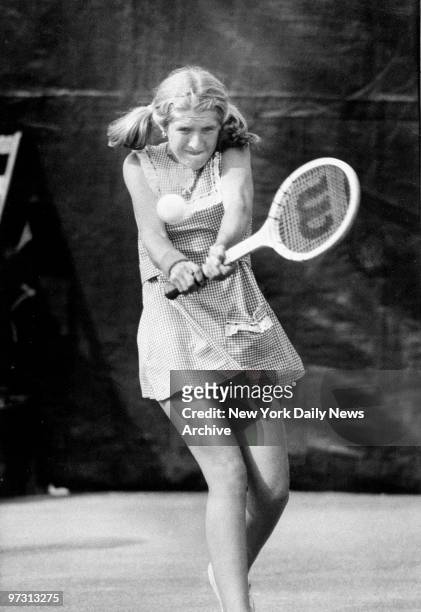 Tracy Austin in action against Betty Stove during the U.S. Open at Forest Hills.