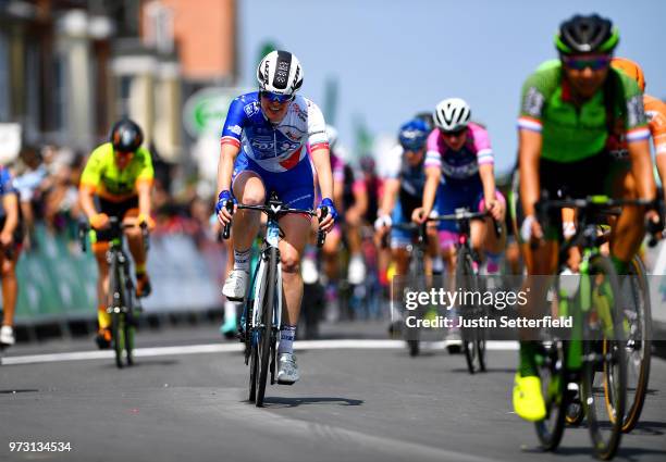 Arrival / Roxane Fournier of France and Team FDJ Nouvelle Aquitaine Futuroscope / during the 5th OVO Energy Women's Tour 2018, Stage 1 a 130km stage...