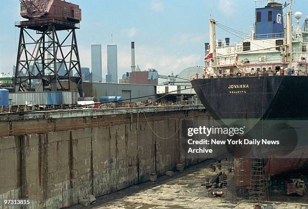 Tankers as long as the World Trade Center is high have been built at the Brooklyn Navy Yard, but now they are only serviced there.