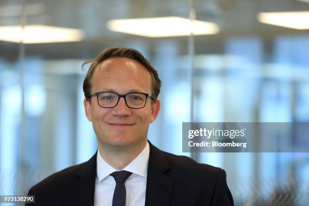 Markus Krebber, chief financial officer of RWE AG, poses for a photograph following an interview in Berlin, Germany, on Wednesday, June 13, 2018....