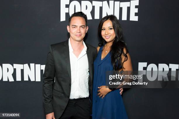 Beau Ryan and Tine Delapena attend the Epic Games Hosts Fortnite Party Royale on June 12, 2018 in Los Angeles, California.