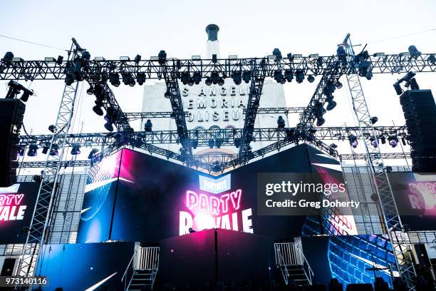 General atmosphere shot at the Epic Games Hosts Fortnite Party Royale on June 12, 2018 in Los Angeles, California.