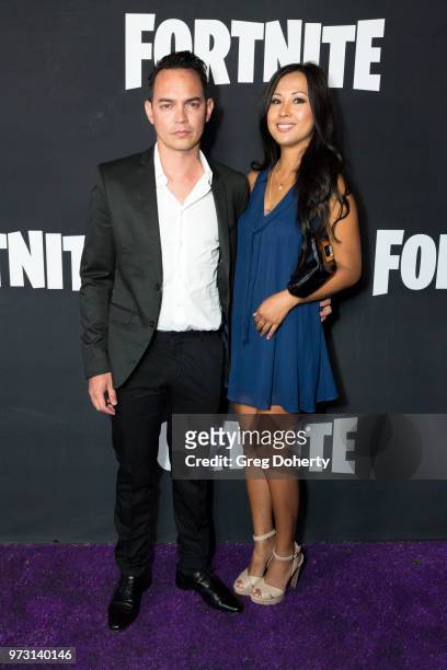 Beau Ryan and Tine Delapena attend the Epic Games Hosts Fortnite Party Royale on June 12, 2018 in Los Angeles, California.