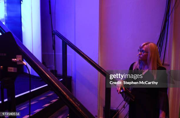 Dublin , Ireland - 13 June 2018; Jacqueline Molnar, Chief Compliance Officer, Western Union, before going on the Centre Stage during day two of...