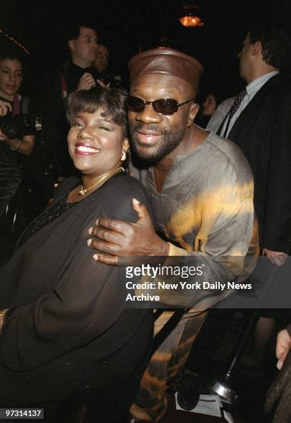 Gloria Gaynor and Isaac Hayes are on hand at the Kit Kat Klub for a Red Cross benefit to aid victims of the war in Yugoslavia.
