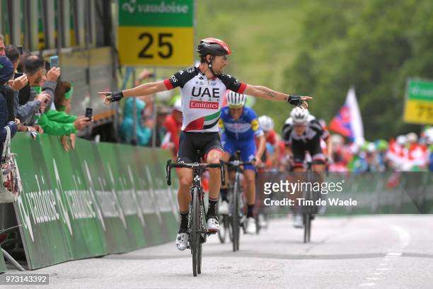 Arrival / Diego Ulissi of Italy and UAE Team Emirates / Celebration / Enric Mas of Spain and Team Quick-Step Floors / during the 82nd Tour of...