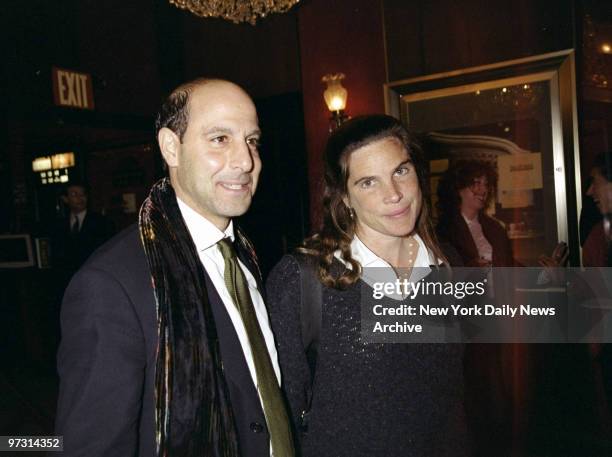 Stanley Tucci and wife Kate arrive for the premiere of the movie "Bringing Out the Dead" at the Ziegfeld Theater.