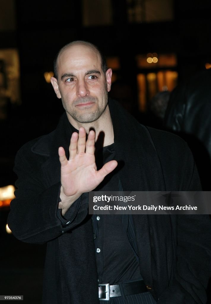 Stanley Tucci arrives at Loews Cineplex Lincoln Center for a