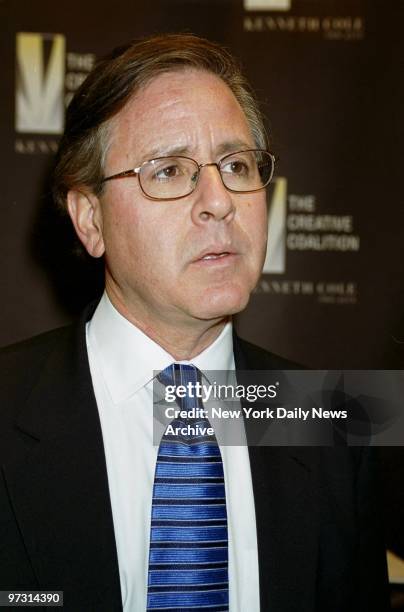 Newsman Howard Fineman at the Creative Coalition's bipartisan panel on the new Bush White House held at the Kenneth Cole store in Rockefeller Center.