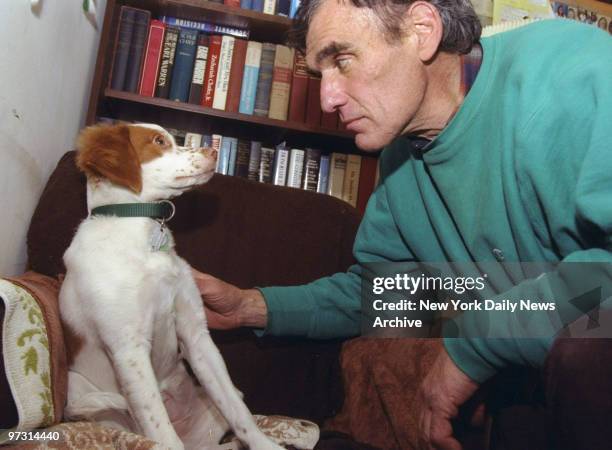 Jon Hammer gazes sympathetically at his Brittany spaniel, Ms. Dale's Spooner, at his Tarrytown, N.Y., home. Hammer, a lawyer, thinks the competition...