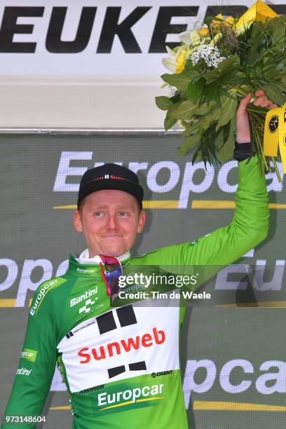 Podium / Sam Oomen of The Netherlands and Team Sunweb Green Best Young Jersey / Celebration / during the 82nd Tour of Switzerland 2018, Stage 5 a...