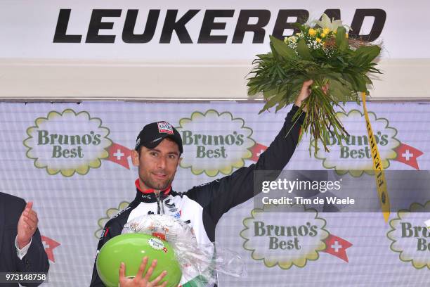 Podium / Diego Ulissi of Italy and UAE Team Emirates / Celebration / during the 82nd Tour of Switzerland 2018, Stage 5 a 155,7km stage from Gstaad to...