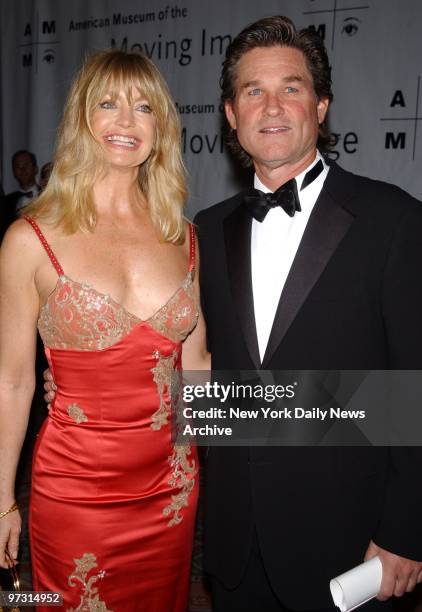 Goldie Hawn and Kurt Russell at the American Museum of the Moving Image's salute to Mel Gibson at the Walforf-Astoria.