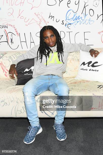 Singer Jacquees poses for a photo during his visit to Music Choice on June 13, 2018 in New York City.